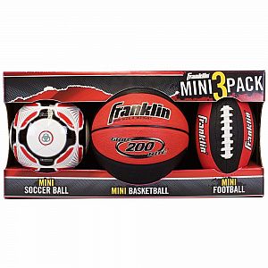 Mini 3 Ball Combo Pack Set Soccer Football Basketball