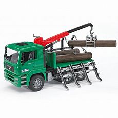 MAN Timber Truck w/ loading crane and 3 trunks