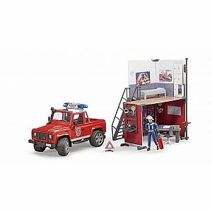 Fire Station w/ Land Rover Defender and Fireman
