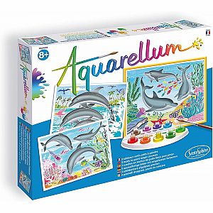 Large Aquarellum Dolphins Paint Set 