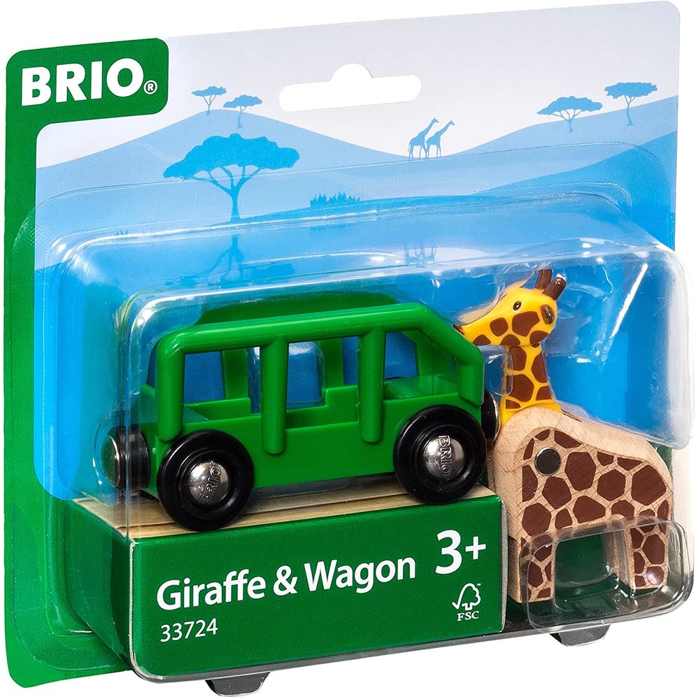 Brio GIRAFFE & WAGON Wooden Toy Train 