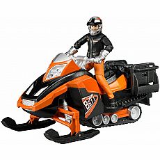 Snowmobile with driver and accessories