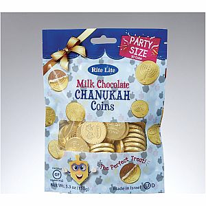 Milk Chocolate Chanukah Coins Party Size 6.8 OZ