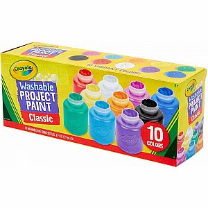 Crayola Washable Kids Paint, 10 Classic Colors 