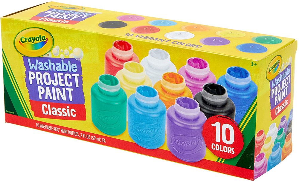 Crayola Washable Project Paint Set, Bold Colors