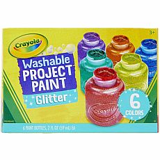 Washable Kids Paint, 6 Glitter Colors