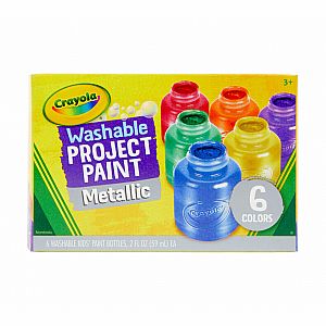 Washable Kids Paint, 6 Metallic Colors