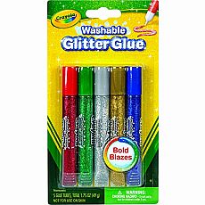 5 ct. Washable Glitter Glue, Blazes