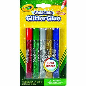 5 ct. Washable Glitter Glue, Blazes