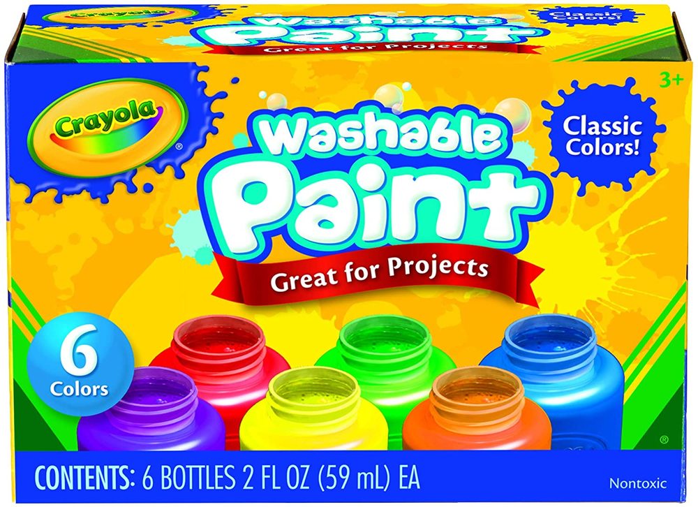 Colorations Washable Kids Glitter Paint Set - 4 oz (Pack of 6) - Non-Toxic & Easy to Clean