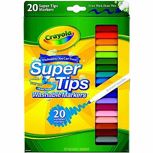 Washable Super Tip Fine Line Markers 20ct