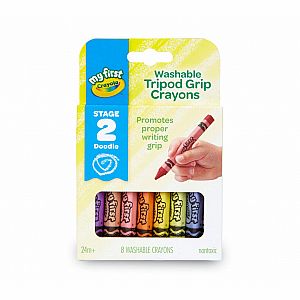 My First Washable Tripod Crayons 8ct