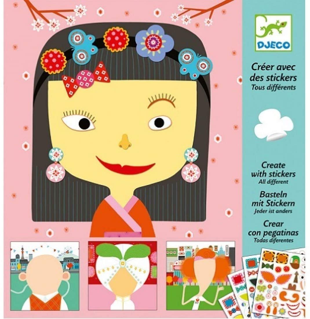 Made A Face Sticker Kit | Djeco - Cheeky Monkey Toys