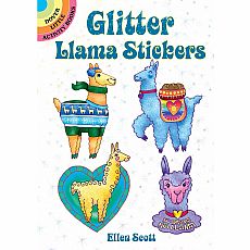 Glitter Llama Stickers