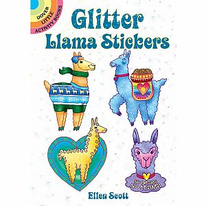 Glitter Llama Stickers