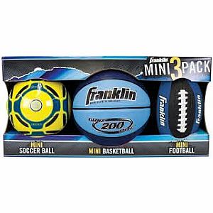 Soccer Ball and Basketball. Football Pack of 3 Mini Sports Pack Ball 