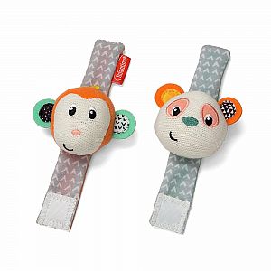 Monkey & Panda Wrist Rattles 