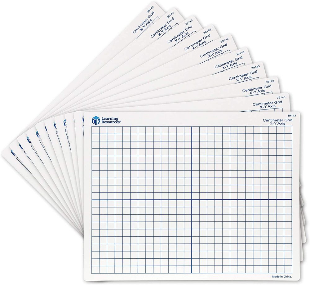 Dry Erase Grid Mats 10pk Cheeky Monkey Toys