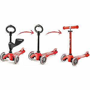 Micro Mini 3in1 Deluxe Red Scooter