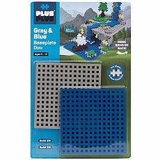 Plus Plus Baseplate Duo Gray and Blue 
