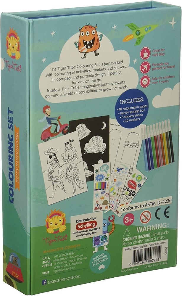 Boys Favorites Coloring Set - Cheeky Monkey Toys