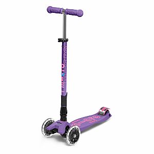 Foldable Purple LED Maxi Deluxe Scooter