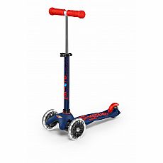 Mini Navy Blue LED Micro Deluxe Scooter