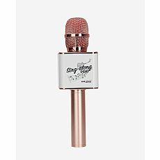 Sing-along PRO Rose Gold Karaoke Microphone & Bluetooth Speaker