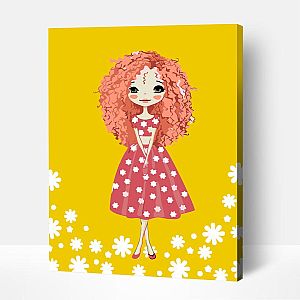 Artwille Paint By Number Stylish Girl Red Haired Teenager